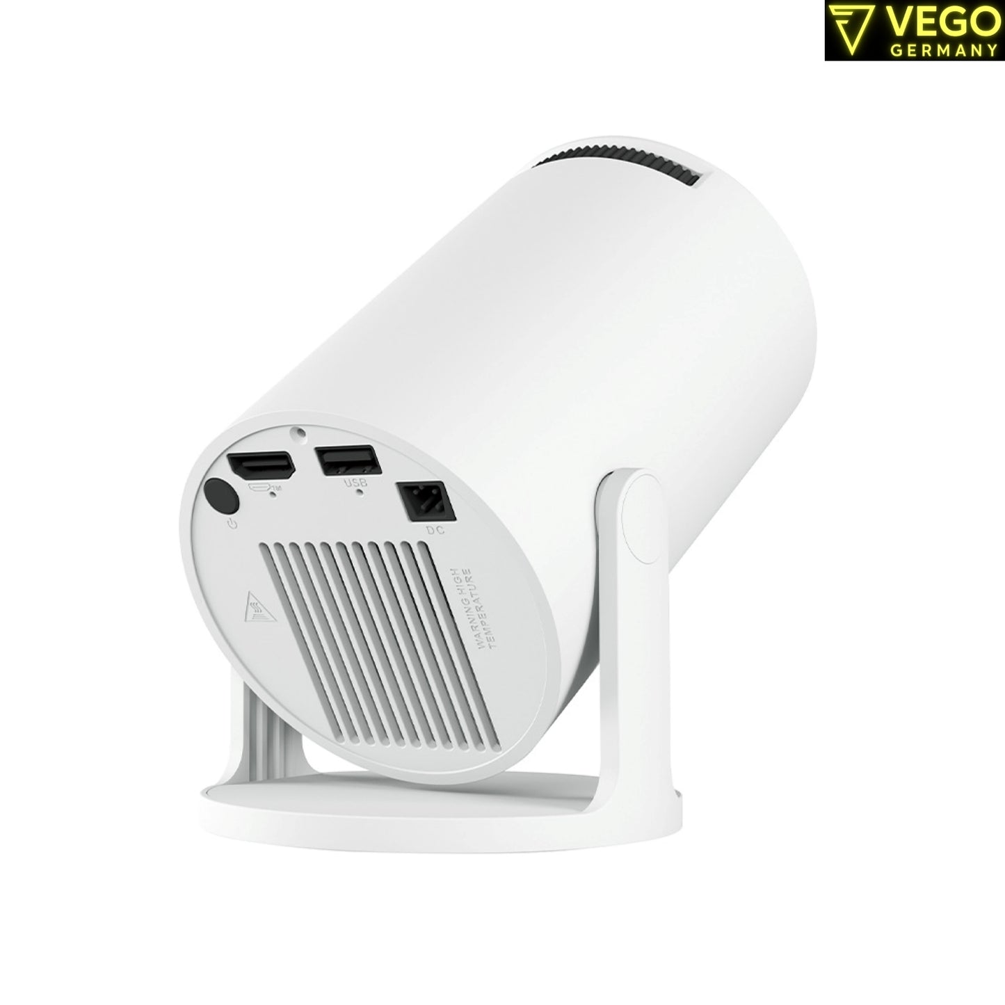 Magcubic HY300 Pro Mini Beamer – Anschlüsse auf der Rückseite inklusive HDMI, USB und Stromanschluss