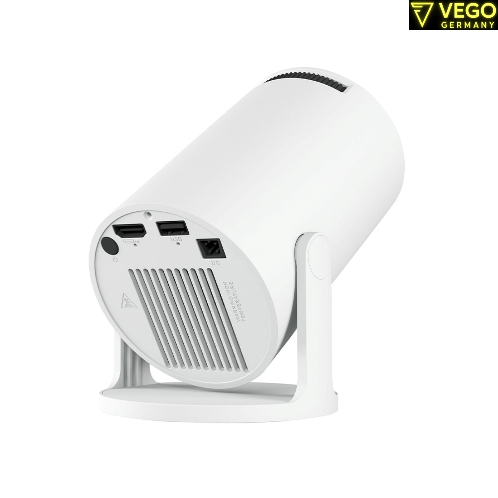 Magcubic HY300 Pro Mini Beamer – Anschlüsse auf der Rückseite inklusive HDMI, USB und Stromanschluss
