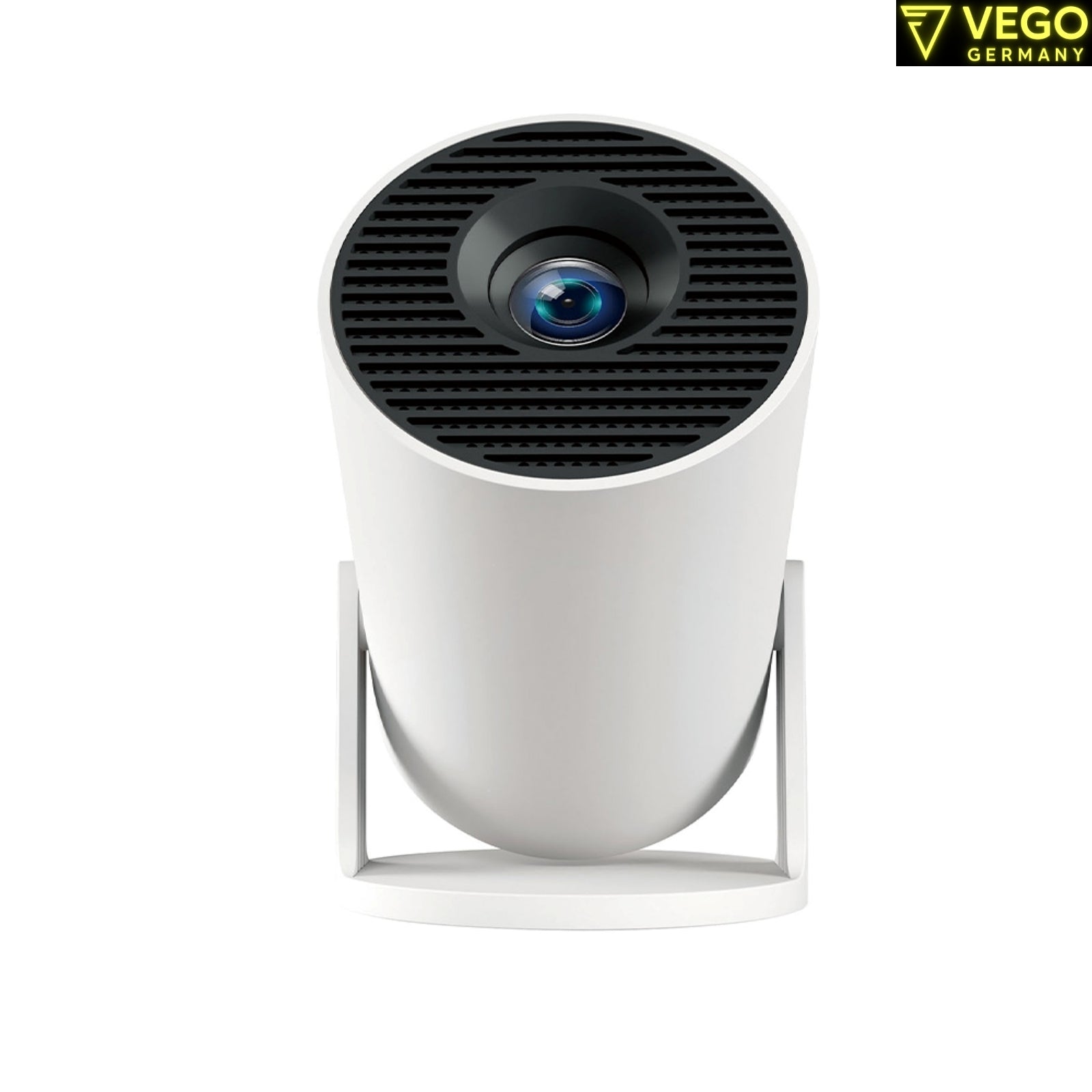 Magcubic HY300 Pro Mini Beamer – frontale Ansicht der Projektorlinse